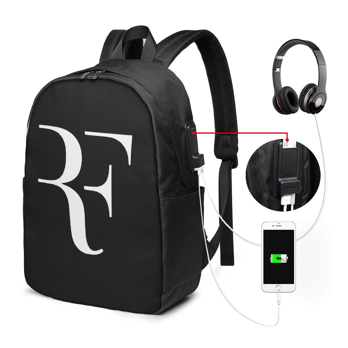 Travel Bags - ロジャー・フェデラー バックパック トラベルノートブックバッグ コンピューター 大学生 スクールバッグ