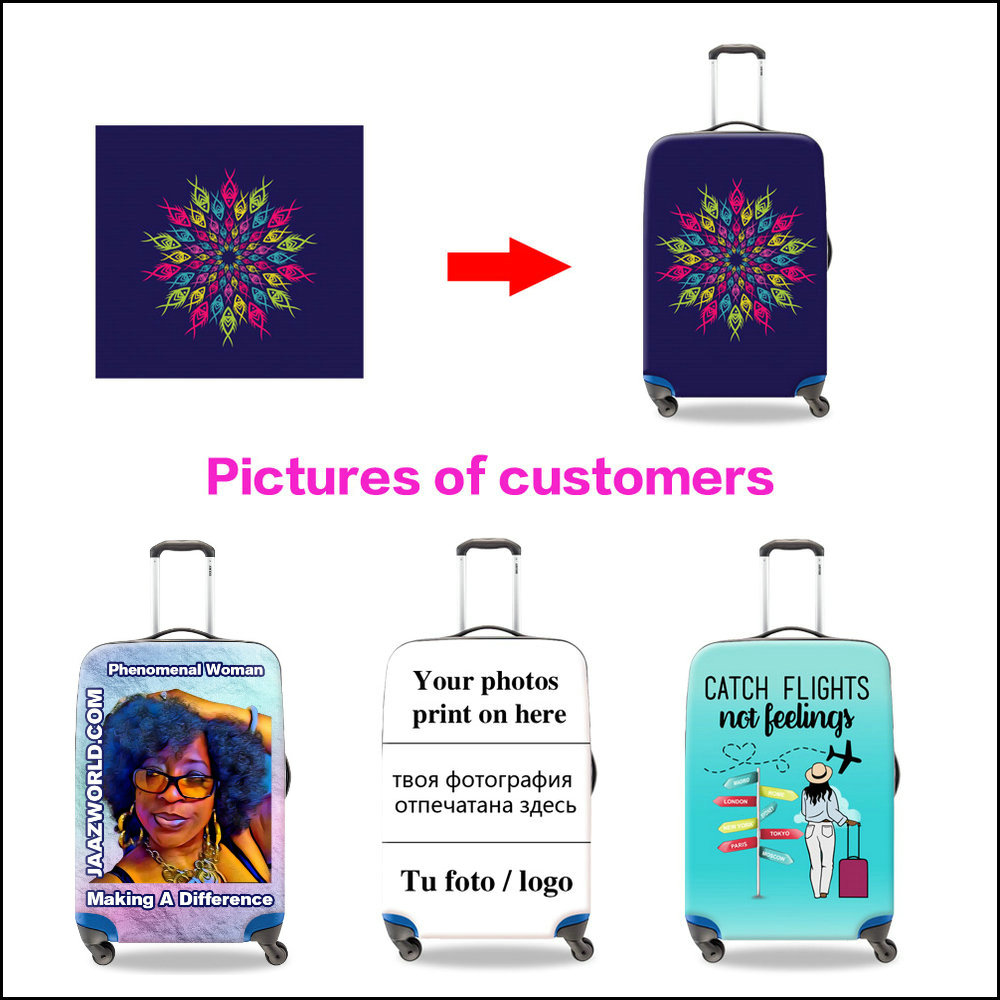 女性用カスタム漫画プリント荷物カバー 防塵防水トラベルスーツ - Waterproof Suitcase Cover Protector のレビューと価格