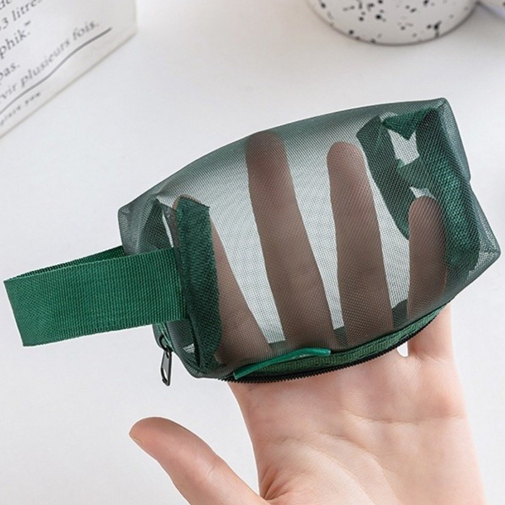 丈夫なナイロン製、透明な収納バッグ。正方形で軽量、メッシュ素 - Cosmetic Bags のレビューと価格