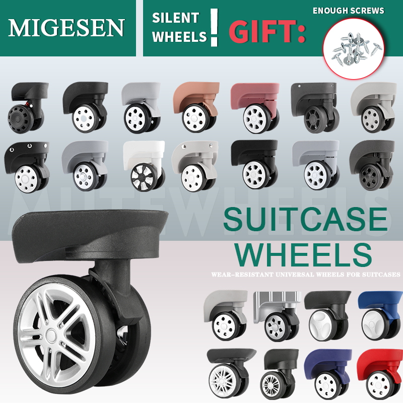 ユニバーサルラゲッジホイール交換用サイレントバランスウェア耐 - Silent Replacement Luggage Wheels のレビューと価格