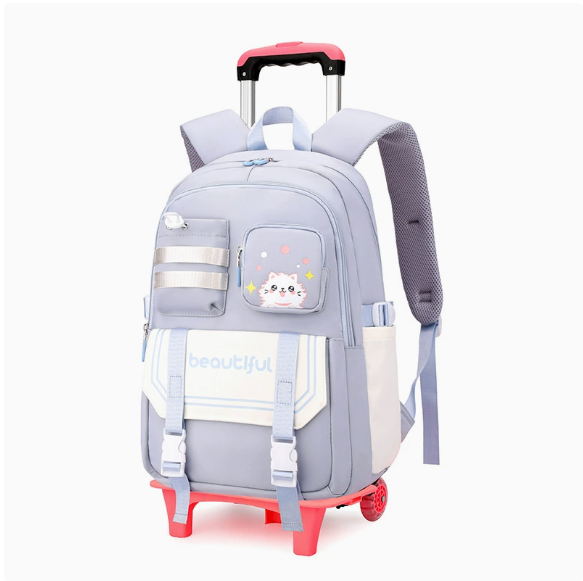 子供用スクールローリングバックパックティーンエイジャーの女の - Foldable Rolling Luggage Bag のレビューと価格