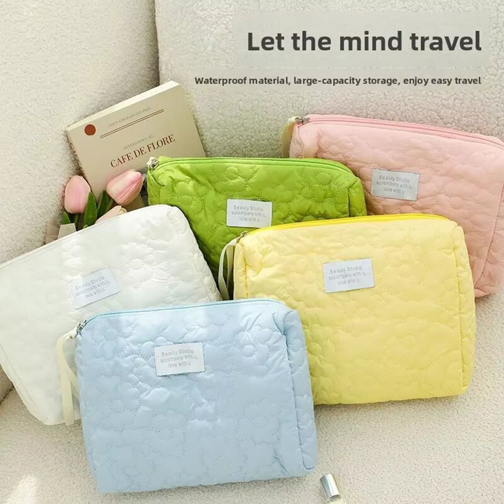 新しい花柄女性化粧バッグトイレタリー化粧品オーガナイザージッ - Cosmetic Bags のレビューと価格