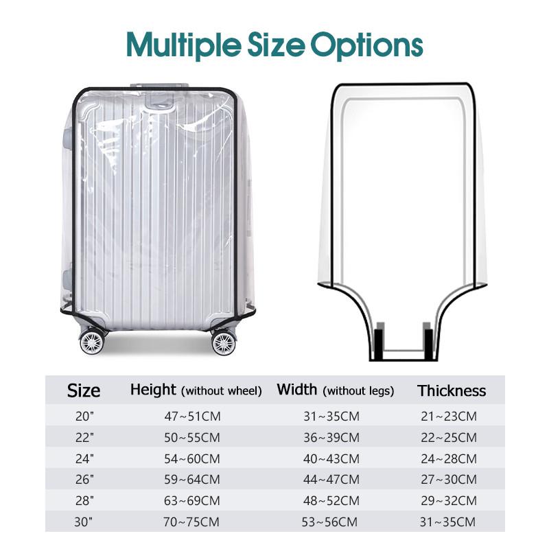 防水透明スーツケースカバー。PVC製で、防塵・耐摩耗性に優れ - Waterproof Suitcase Cover Protector のレビューと価格