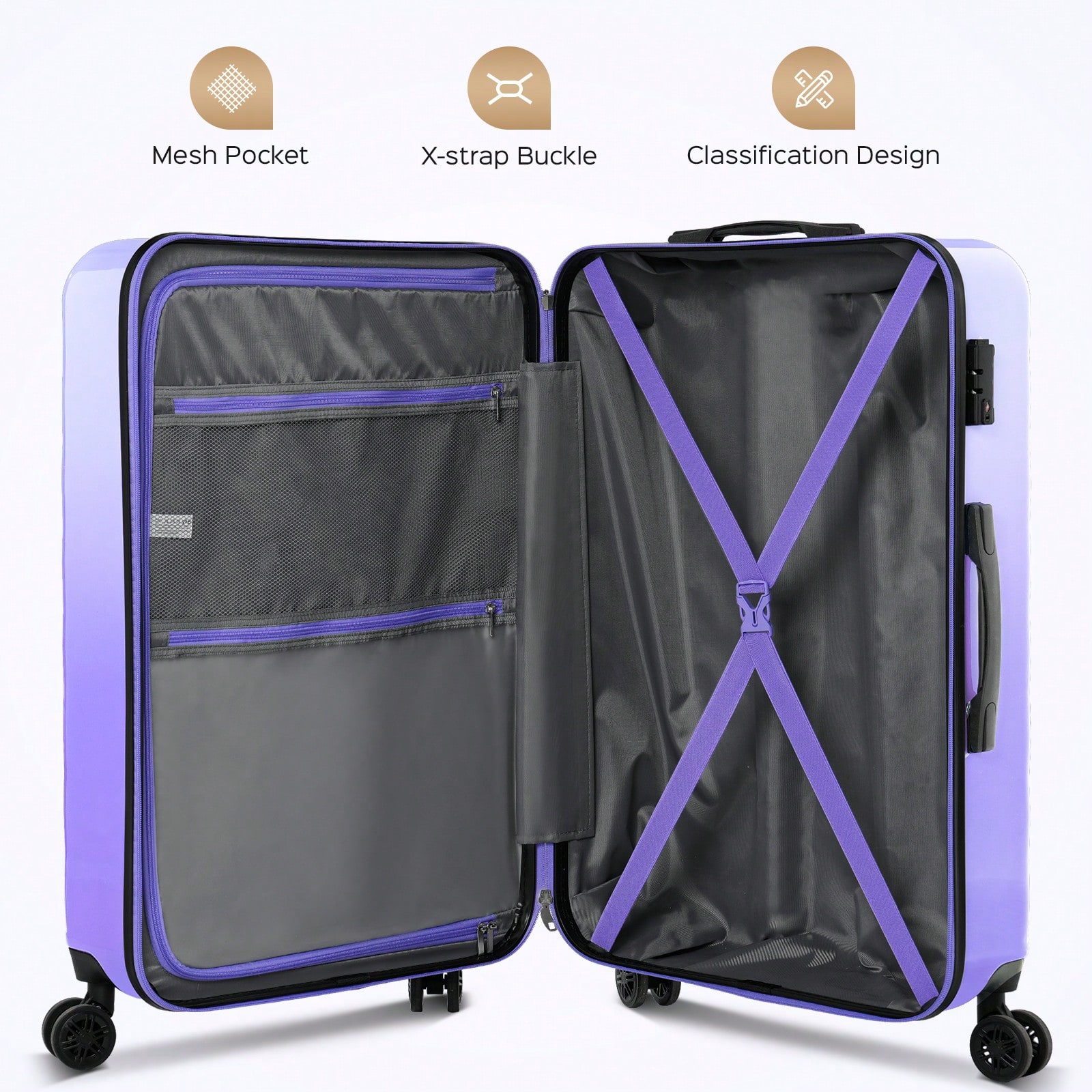 女性向け、20インチ/28インチのハードシェル製スーツケース - Spinner Wheel Rolling Suitcase 20 Inch のレビューと価格