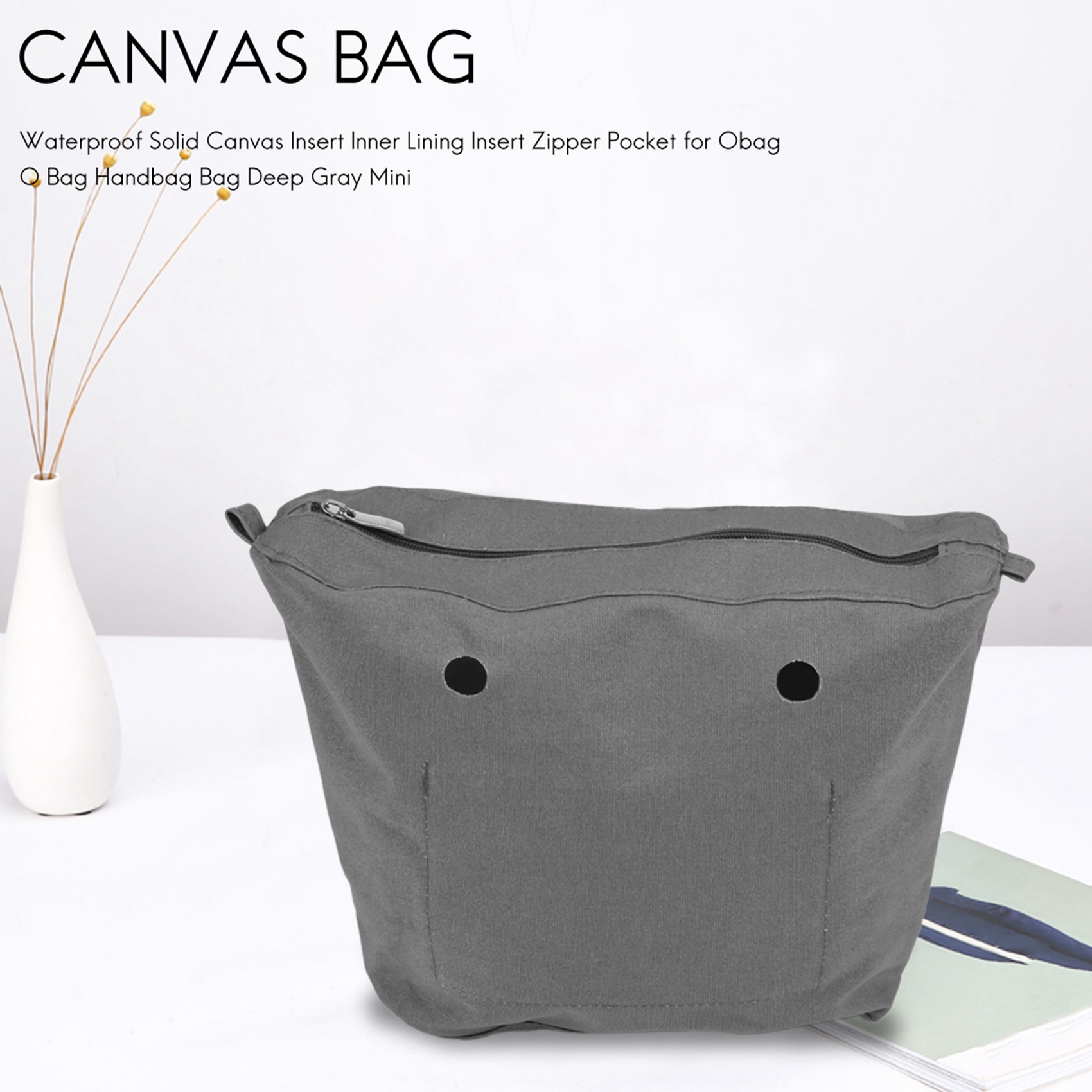 ABQR 防水ソリッドキャンバスインサートインナーライニング - Handbags のレビューと価格