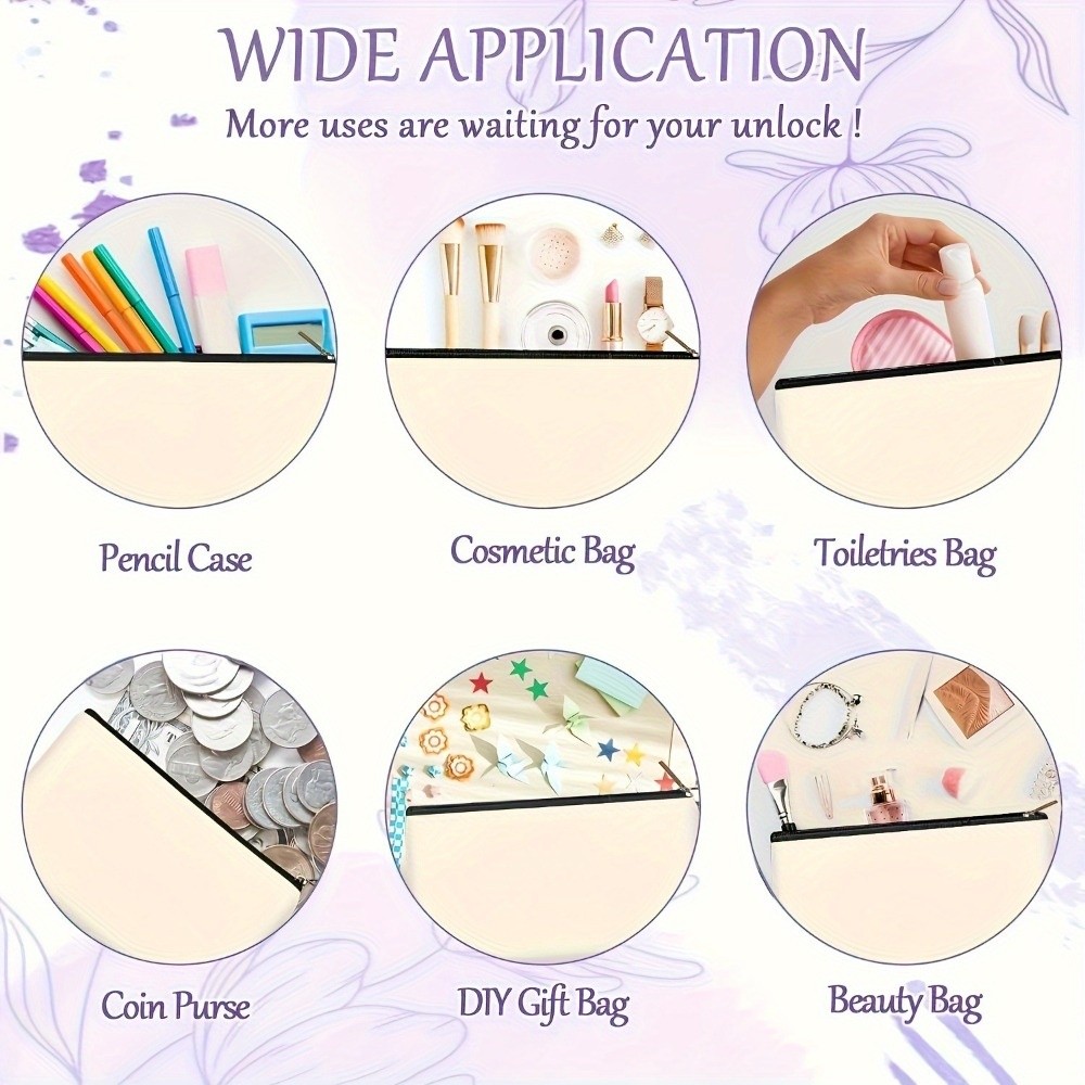 新しいキャンバス製充電器収納ポーチ。ジッパー付きで、プリント - Cosmetic Bags のレビューと価格
