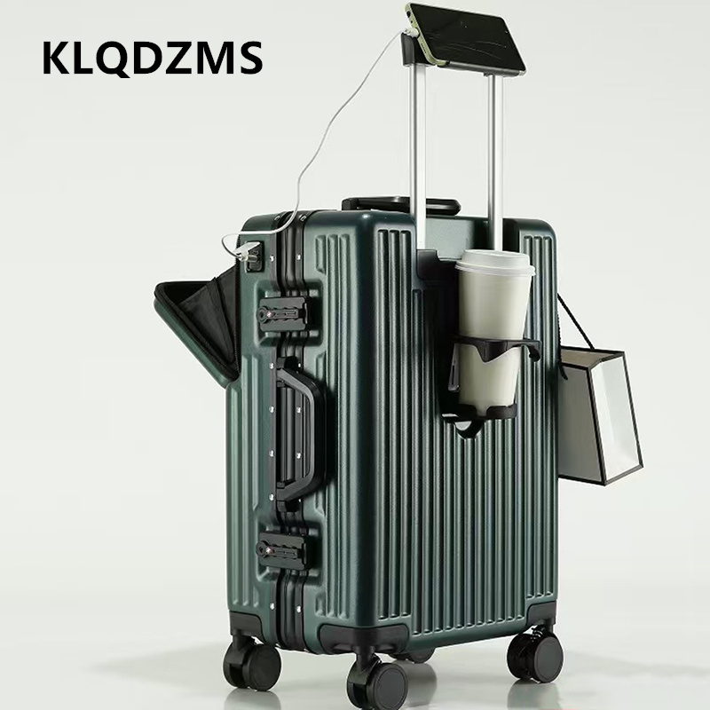 KLQDZMS 多機能スーツケース フロントオープニング搭乗 - Front Opening Laptop Luggage 24 Inch のレビューと価格