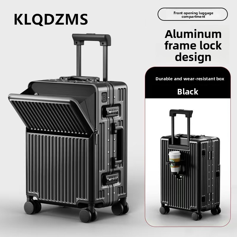 KLQDZMS 多機能スーツケース フロントオープニング搭乗 - Front Opening Laptop Luggage 24 Inch のレビューと価格