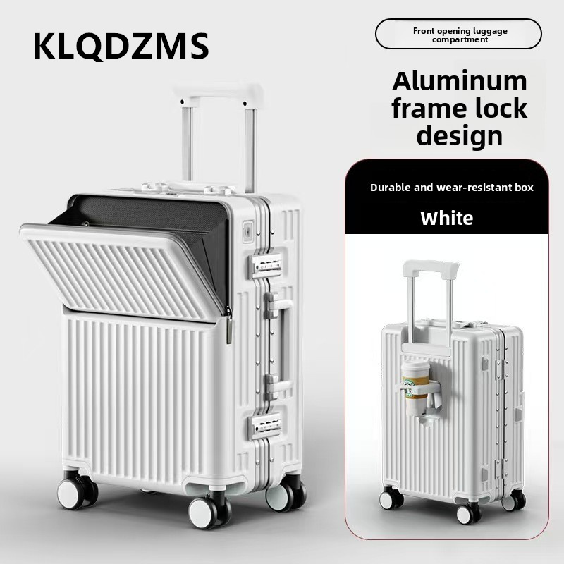 KLQDZMS 多機能スーツケース フロントオープニング搭乗 - Front Opening Laptop Luggage 24 Inch のレビューと価格